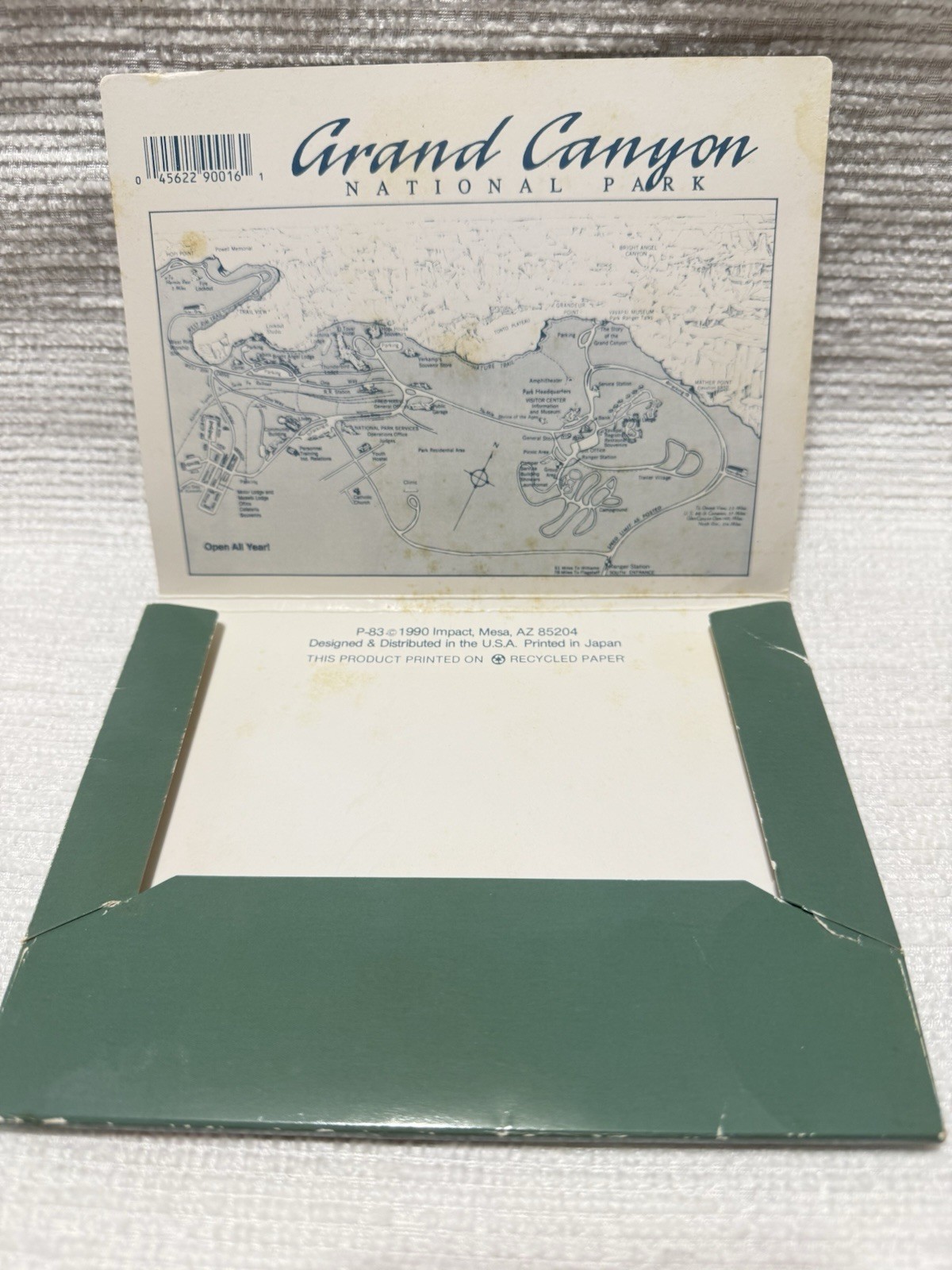 Vtg. 1990-“GRAND CANYON NATIONAL PARK” 12 Count-4 X 6 Postcard Pack/Set (Unused)