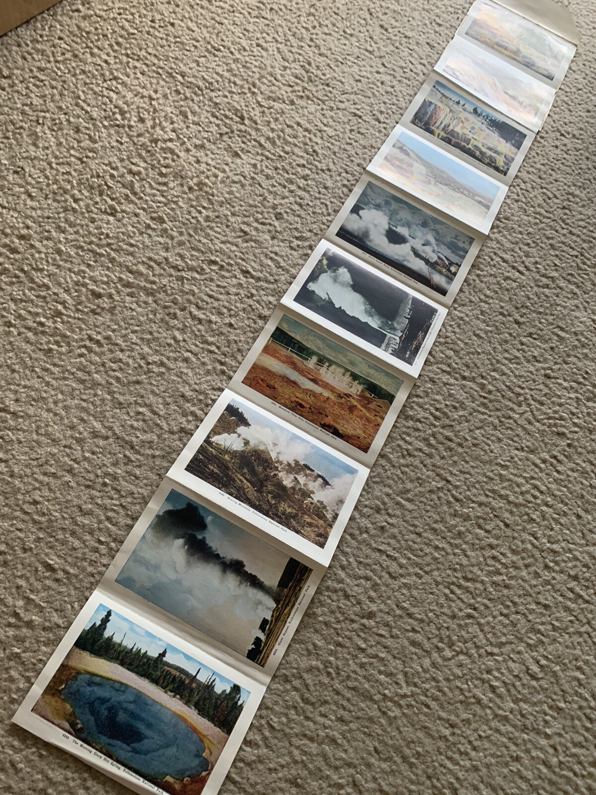 1920s 1927 GEYSERLAND YELLOWSTONE NATIONAL PARK souvenir Pack Picture Cards Vtg