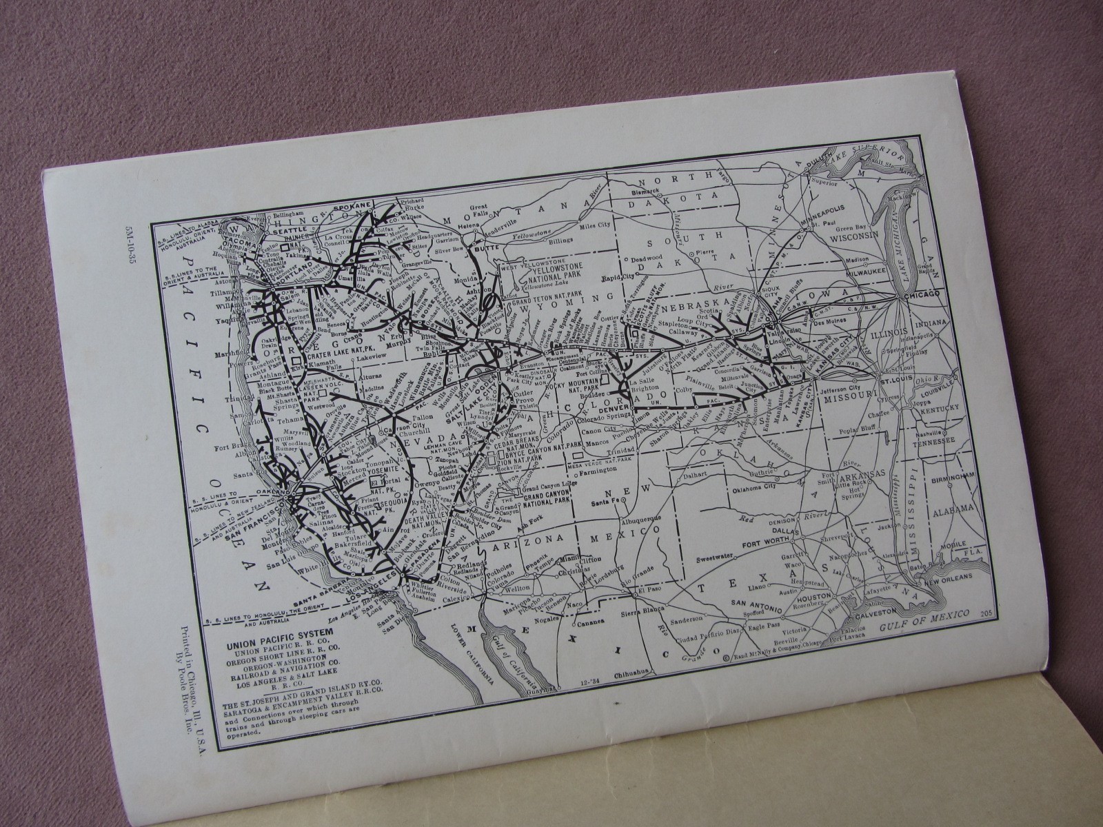 Vtg 1930s Yellowstone & Grand Teton Picture Book – Union Pacific RR Photos Maps