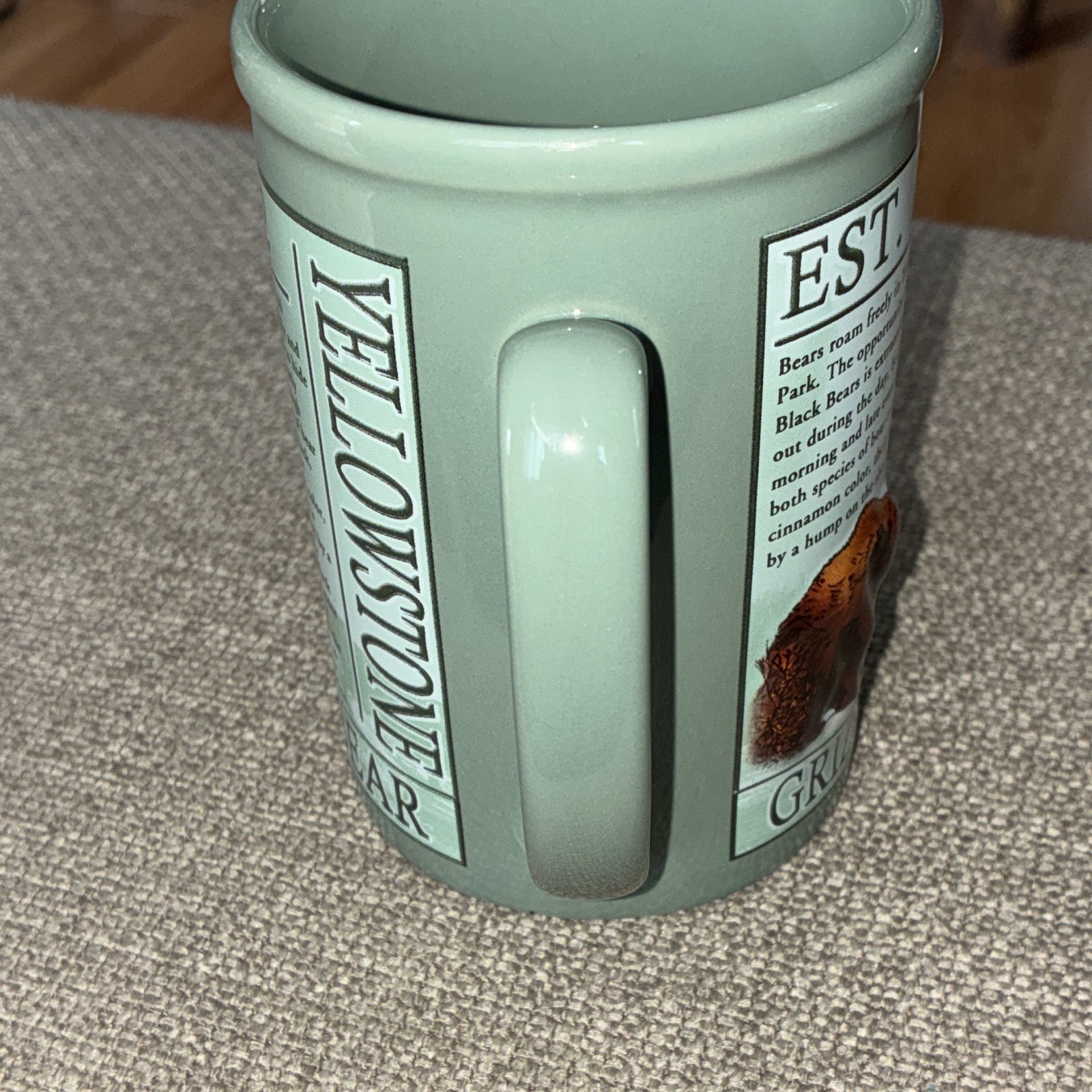 Yellowstone National Park Bear Coffee Mug EST. 1872, National Parks Theme