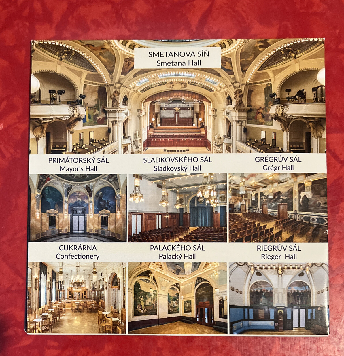 MUNICIPAL HOUSE & SMETANOVA HALL – PRAGUE BROCHURE – ENGLISH & CZECH