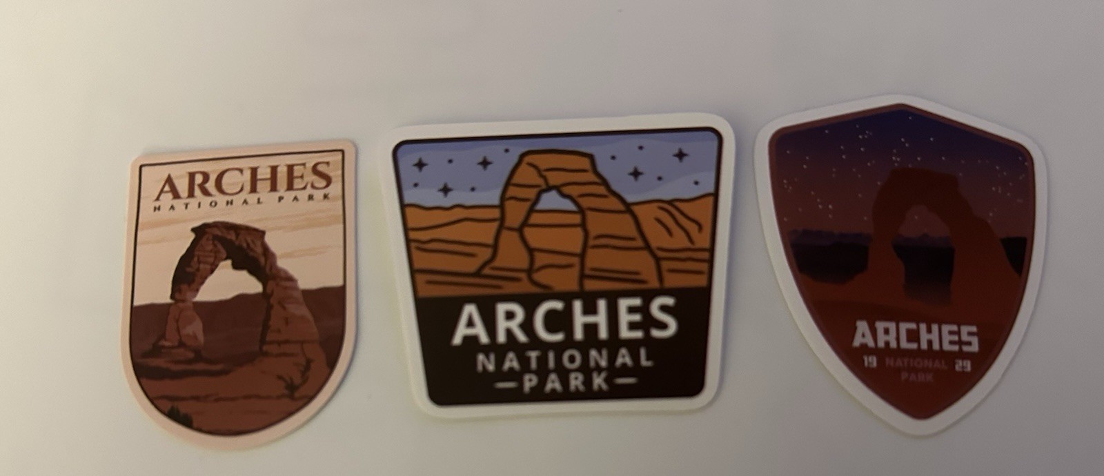 A Set of 3 Arches National Park Sticker Decal/Outdoor Inspired Stickers