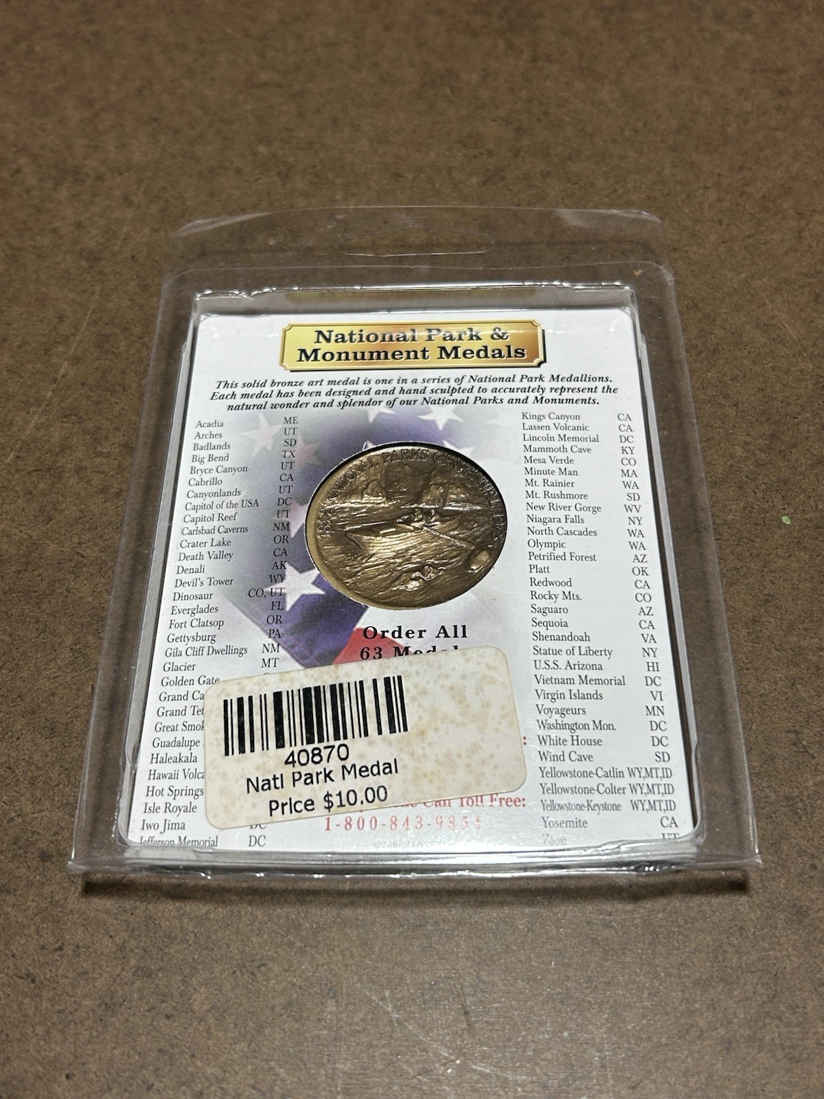 NATIONAL PARK & MONUMENT MEDALS, GRAND CANYON, 2006 MACO, SOLID BRONZE