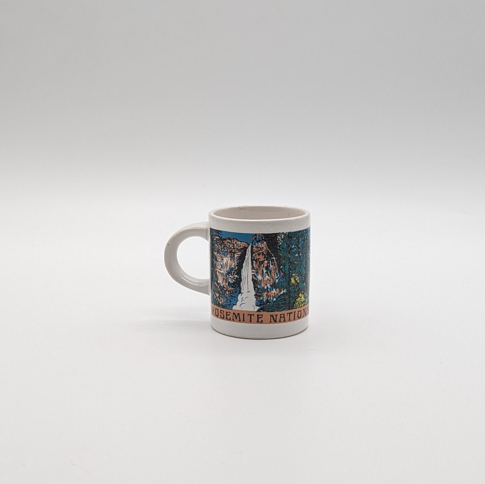 VTG Yosemite National Park California Waterfall Tea Cup Ceramic Mini Mug