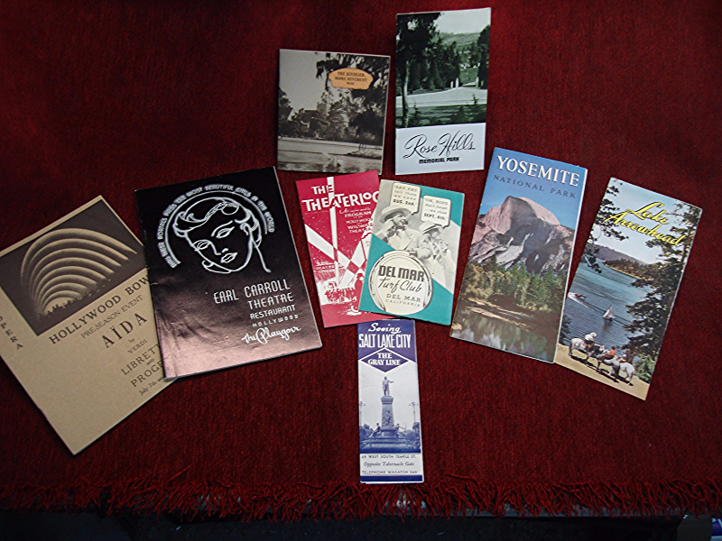 9 PC. TRAVEL BROCHURES, ETC. FROM CROSS-COUNTRY TRAVEL – JULY 1939
