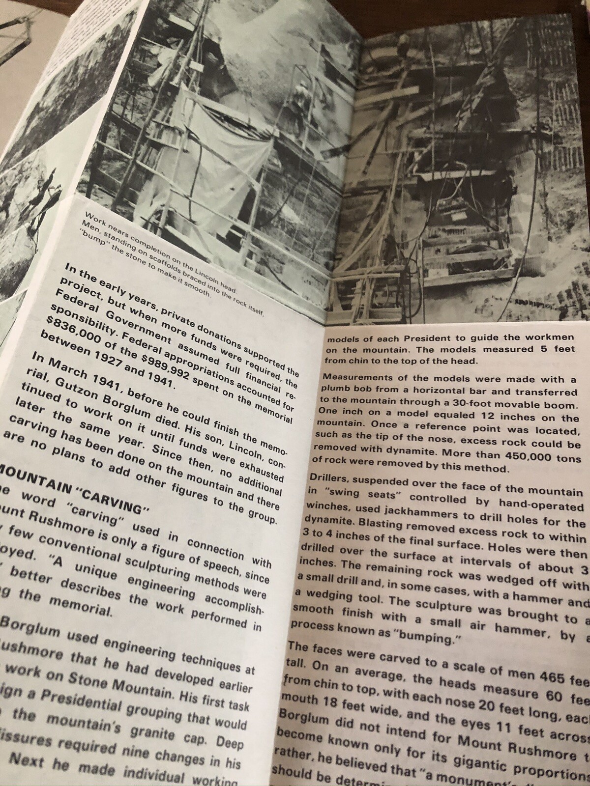 Mount Rushmore National Memorial Brochure 1974