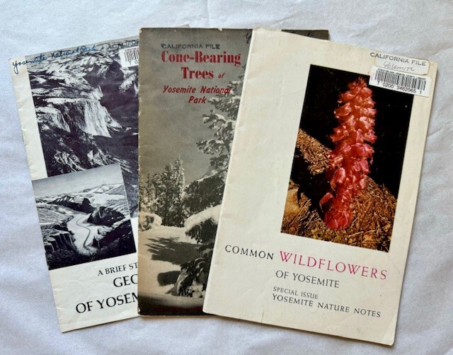 Yosemite Booklets of Wildflowers, Trees, Geology Rare 1938-39