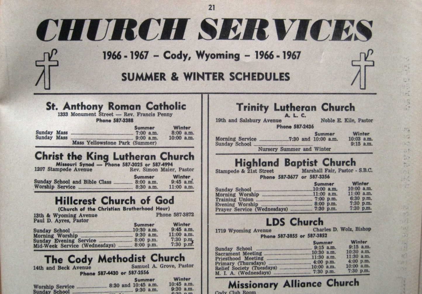 Vintage 1966/67 Cody Country Publication Brochure