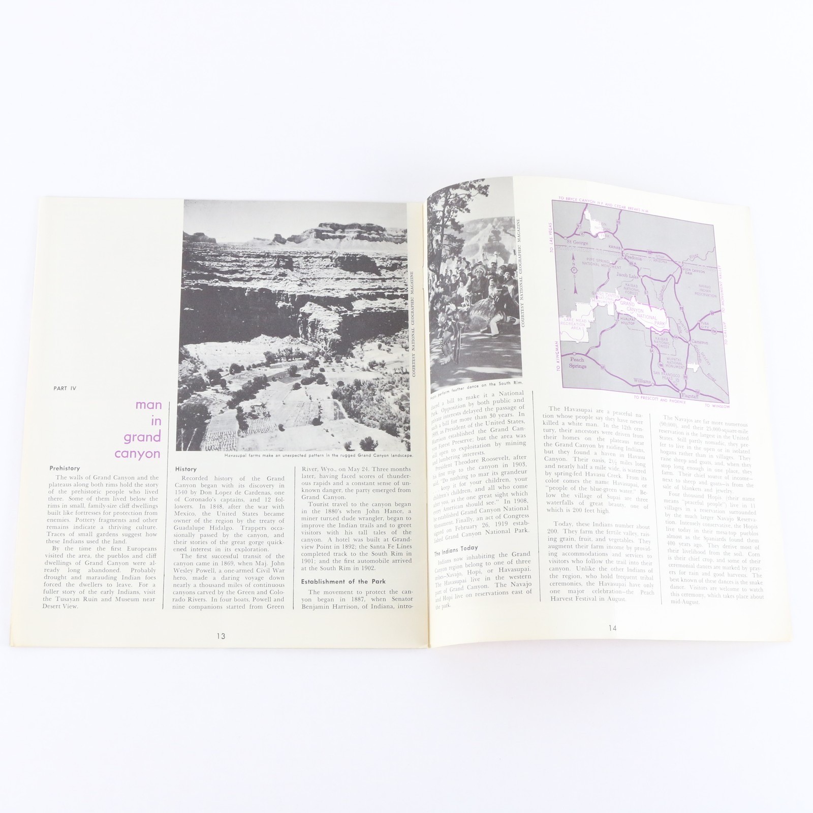 Lot Of 2 Vintage Grand Canyon Arizona National Park Brochures 1966 & 1968