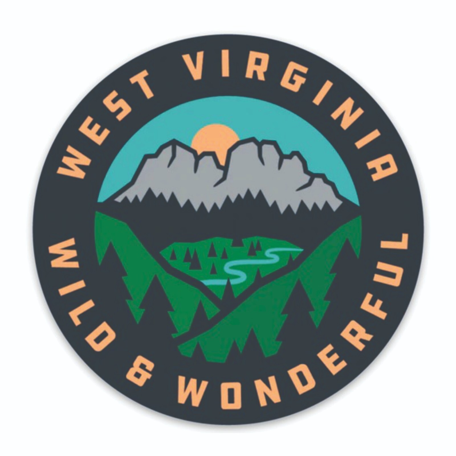 West Virginia Wild & Wonderful Sticker Decal