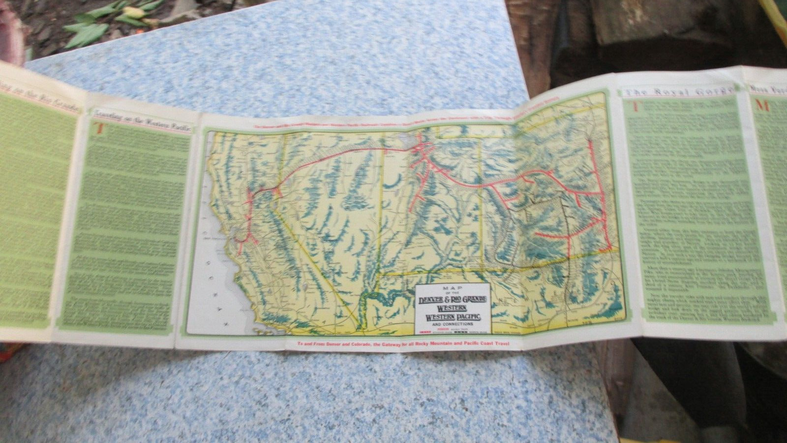 Western Pacific Railroad Panoramic Views Brochure Denver Rio Grande 1924 Vtg