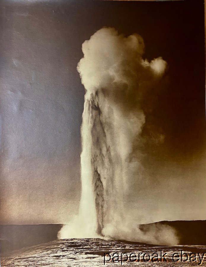 ca1915 Large Haynes Photo of Old Faithful Geyser in Yellowstone National Park
