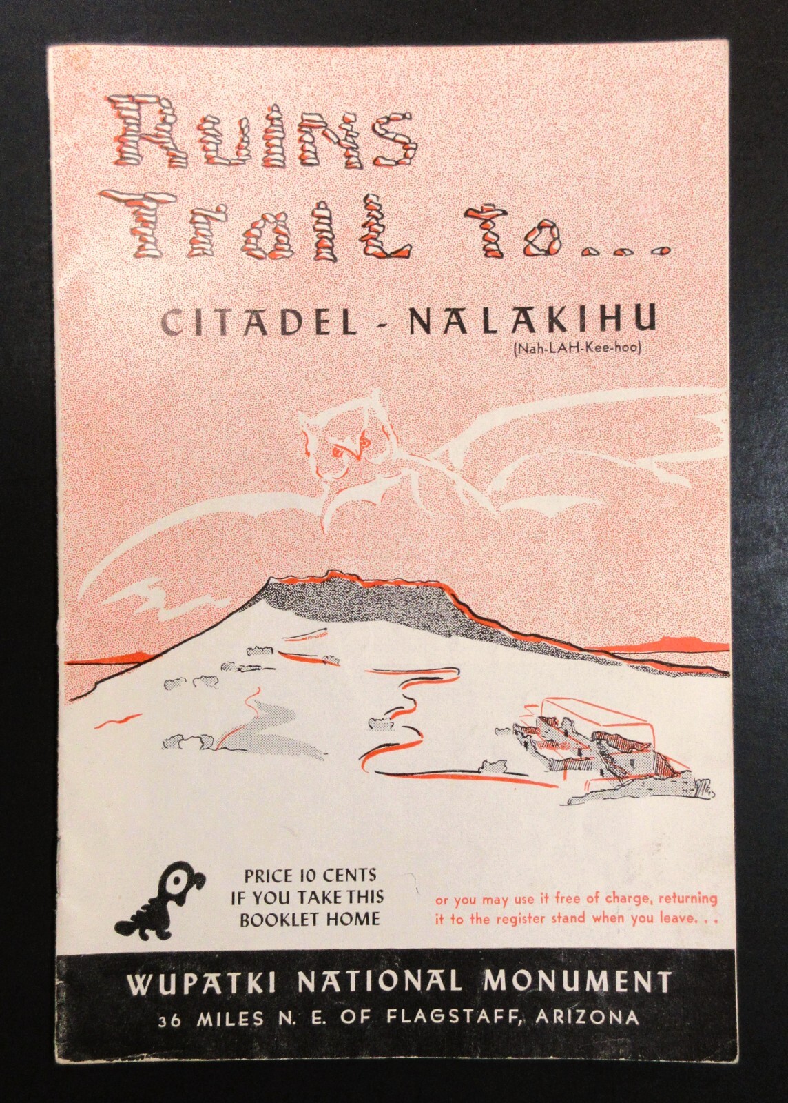1956 Wupatki National Monument Guide to Ruins Trail to Citadel – Nalakihu