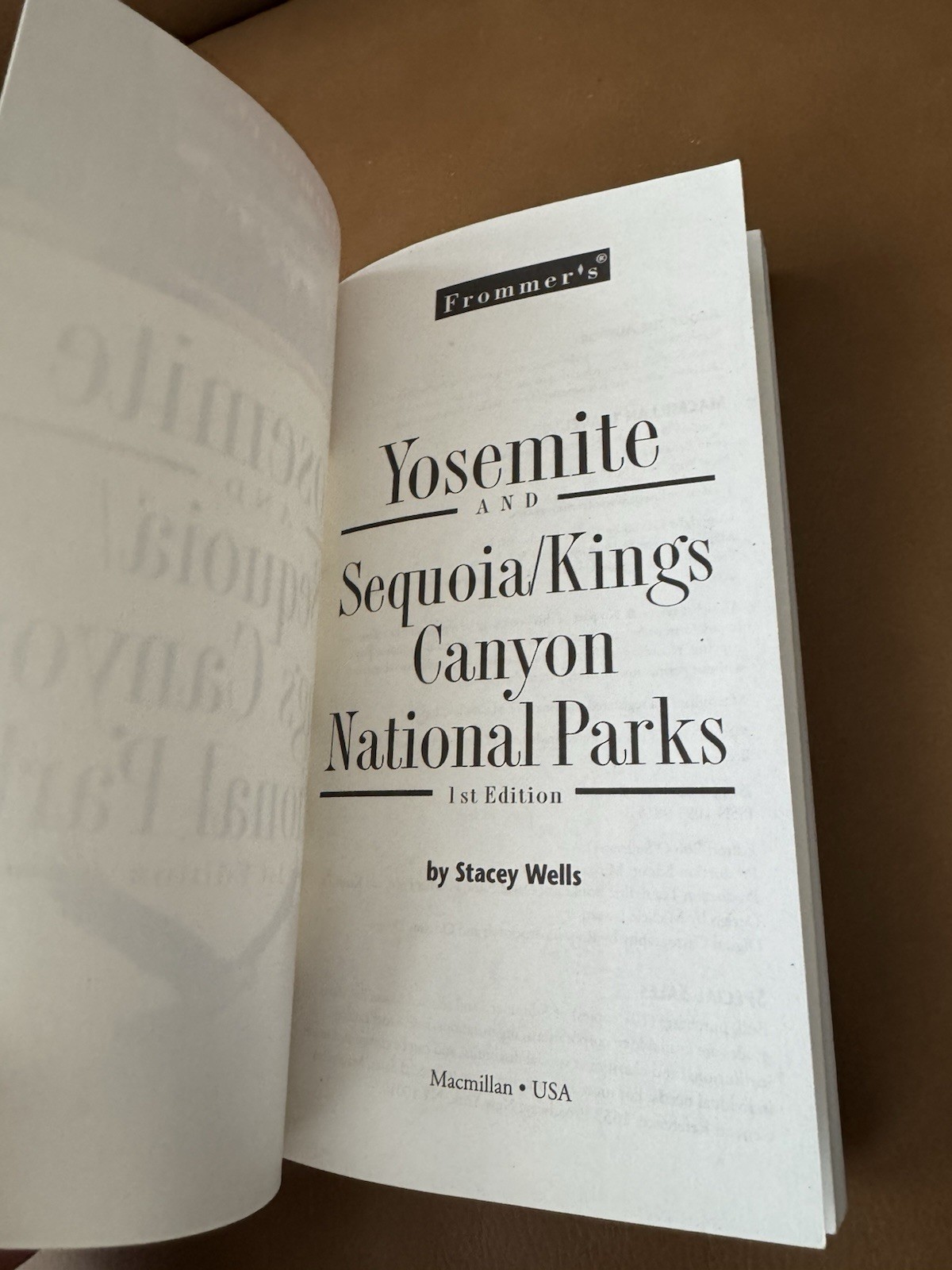 1998 Yosemite and Sequoia/Kings Canyon Natl Parks Book~1st Edition ~ Vintage