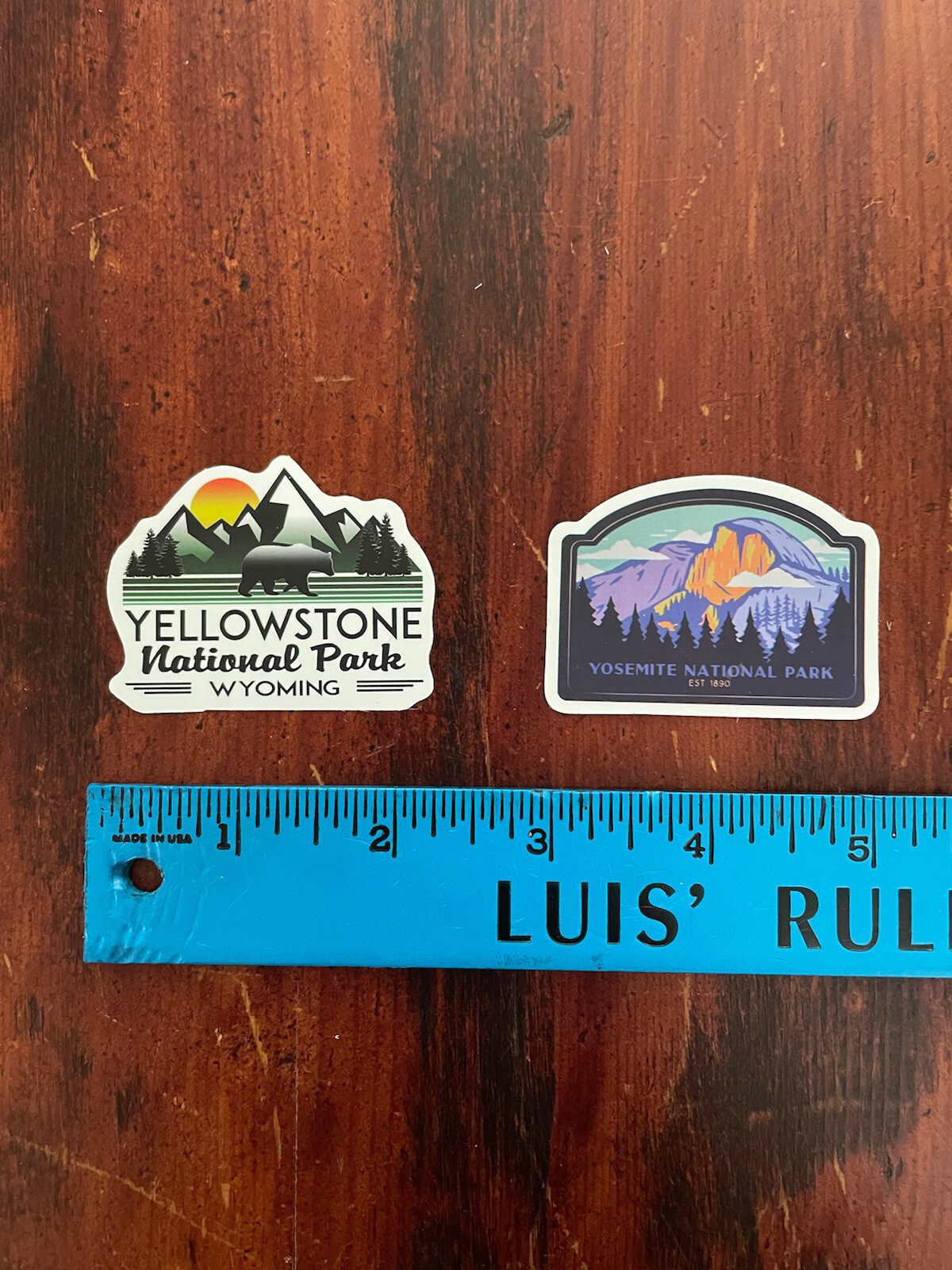 2 Set Yellowstone & Yosemite National Park Outdoor Wilderness Sticker Decal
