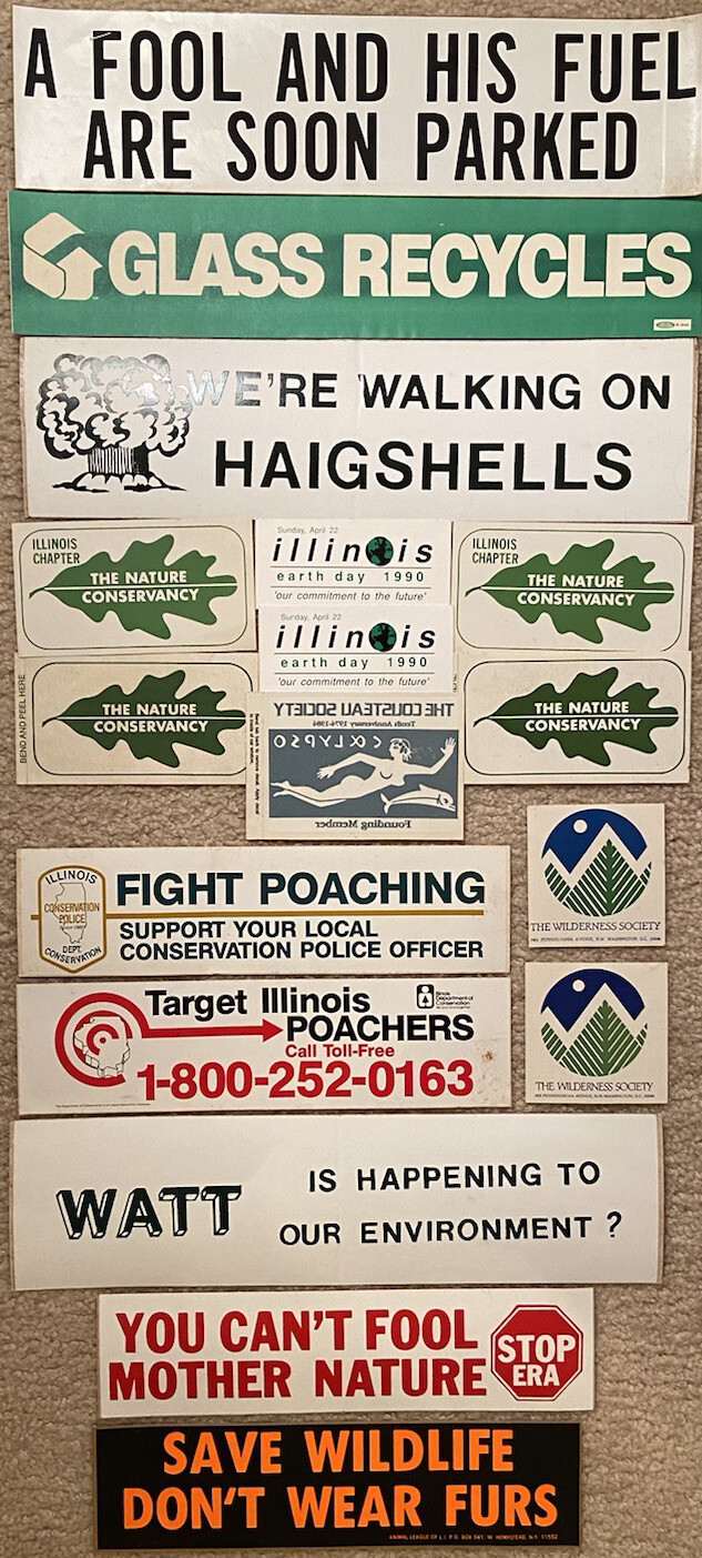 Vintage Environmental Bumper Sticker Decal Lot of 16