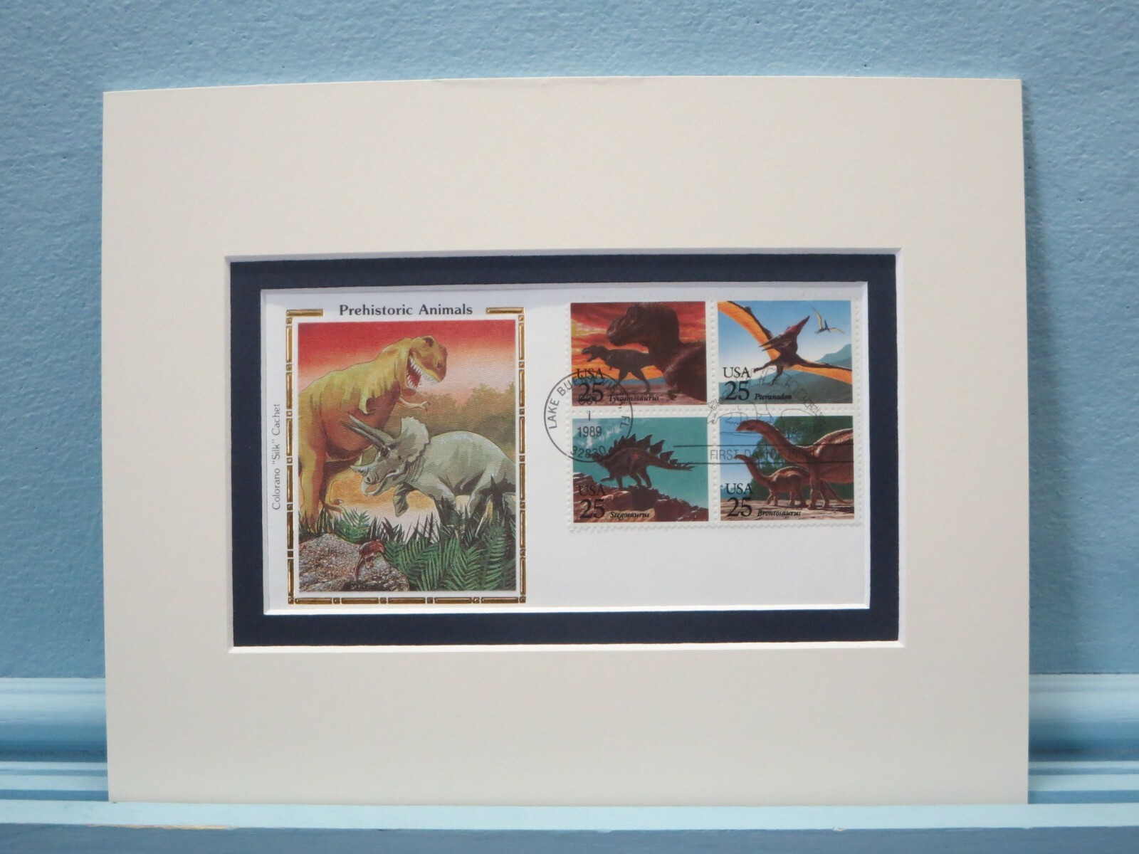 Prehistoric Animals – & First Day Cover of the four prehistoric animal stamps