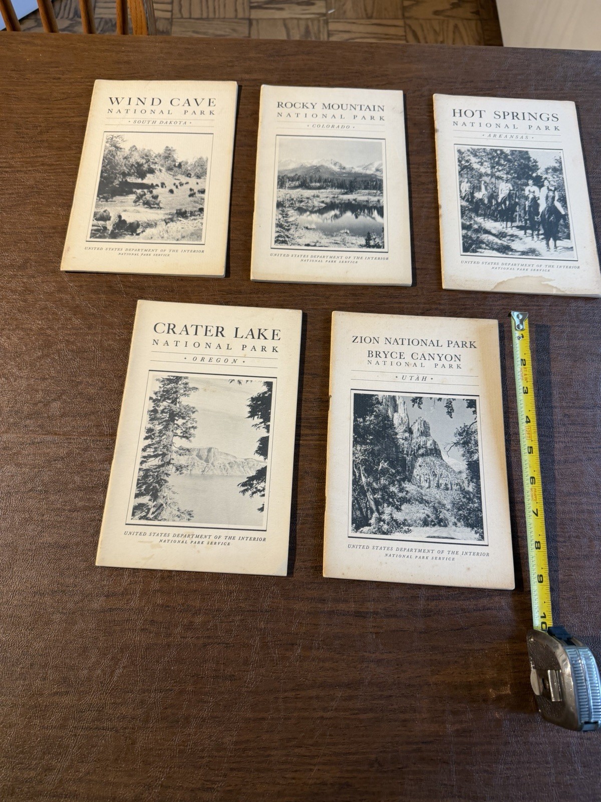 1934 Brochures Zion / Hot Springs / Wind Cave / Rocky Mountain / Crater Lake 5