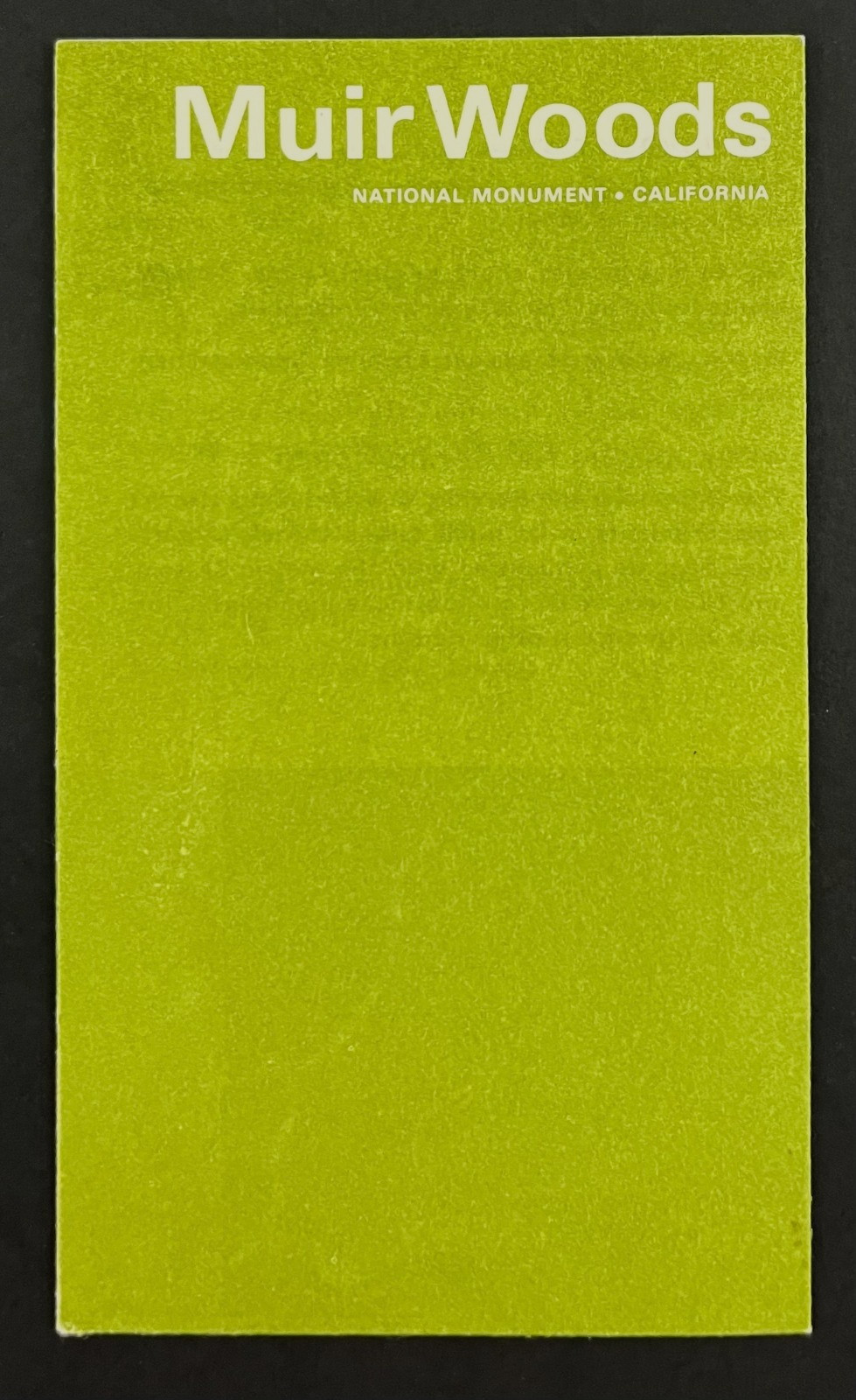 1974 Muir Woods National Monument California Park Guide Vintage Travel Brochure