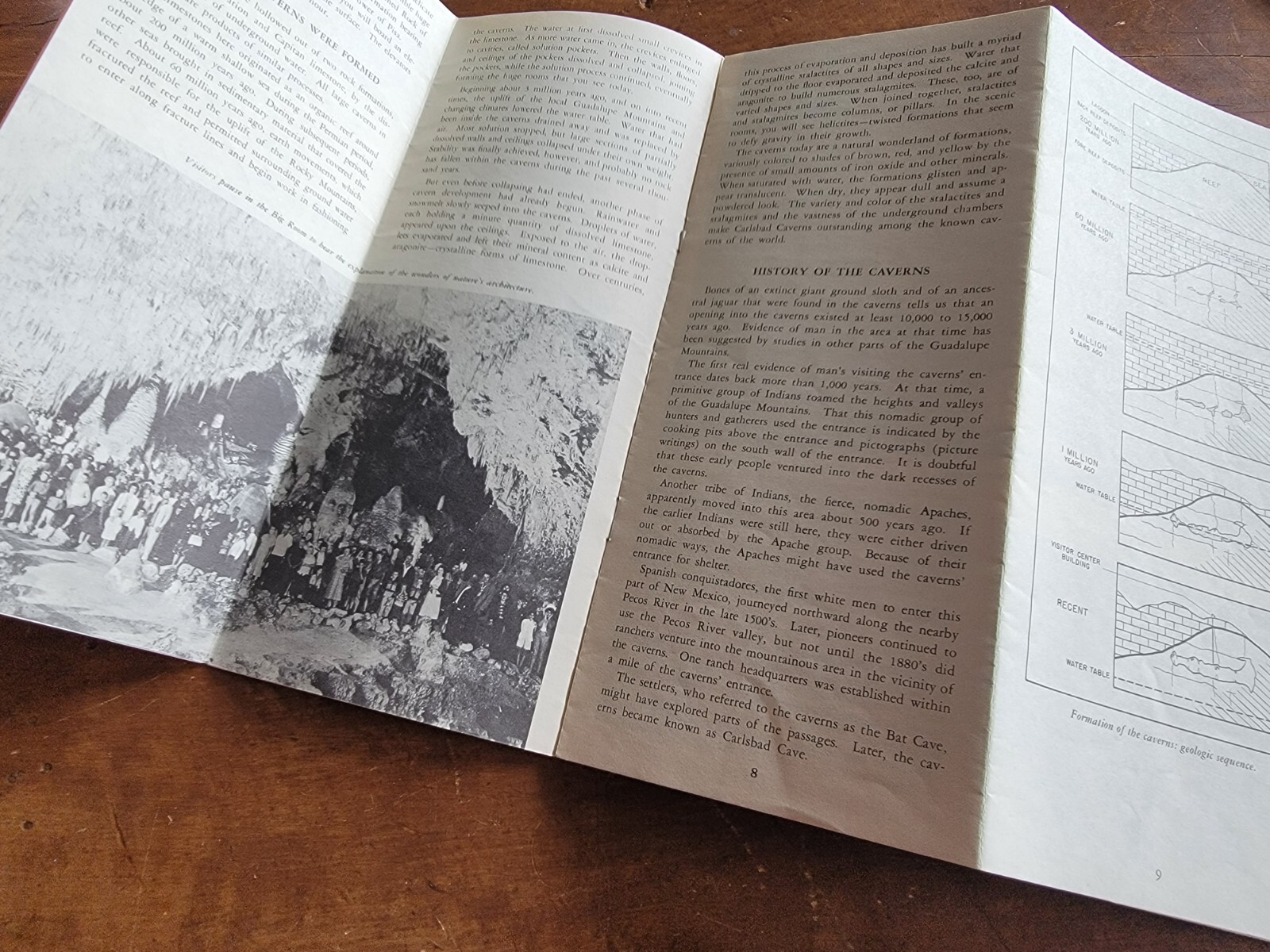 Carlsbad Caverns National Park, New Mexico VINTAGE 1963 Travel Brochure