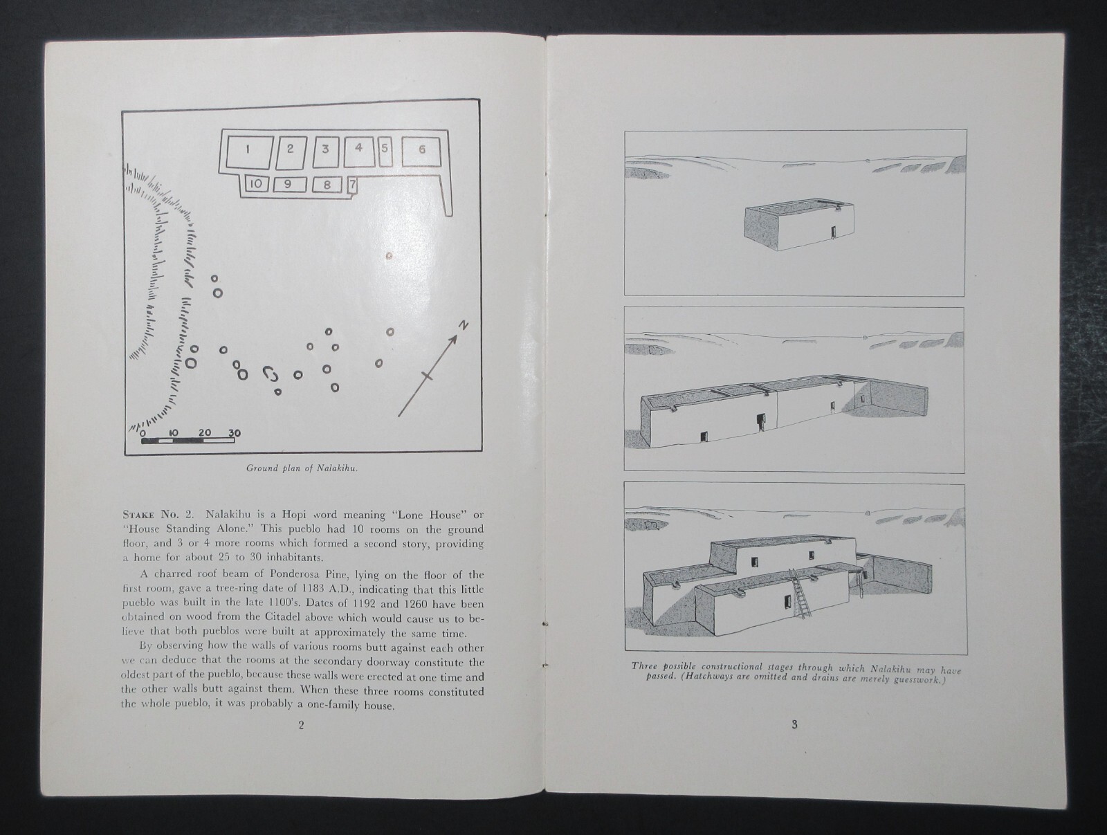 1956 Wupatki National Monument Guide to Ruins Trail to Citadel – Nalakihu