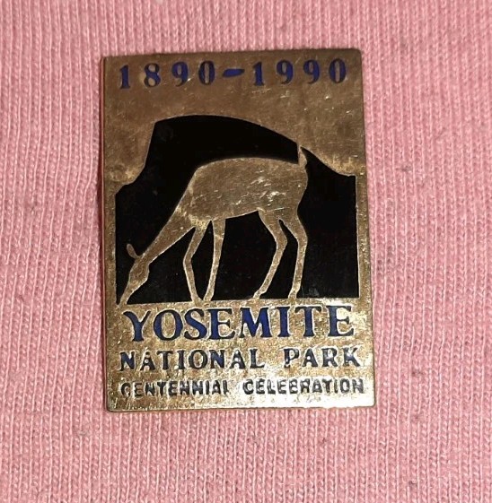 Vtg 1890-1990 Yosemite National Park Centennial Celebration Souvenir Lapel Pin