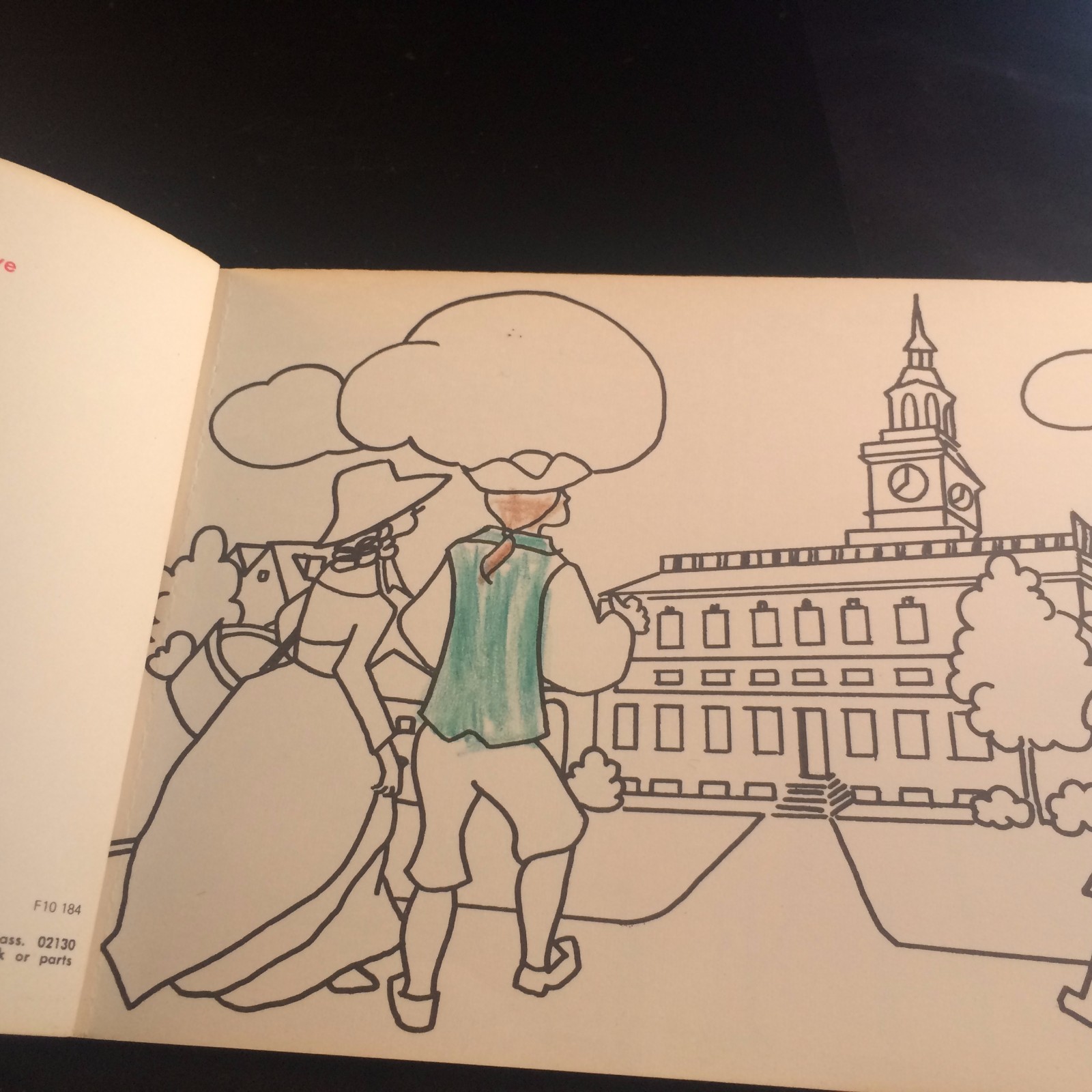 1972 INDEPENDENCE HALL PHILADELPHIA COLORING POST CARDS BOOK VTG – NATIONAL PARK