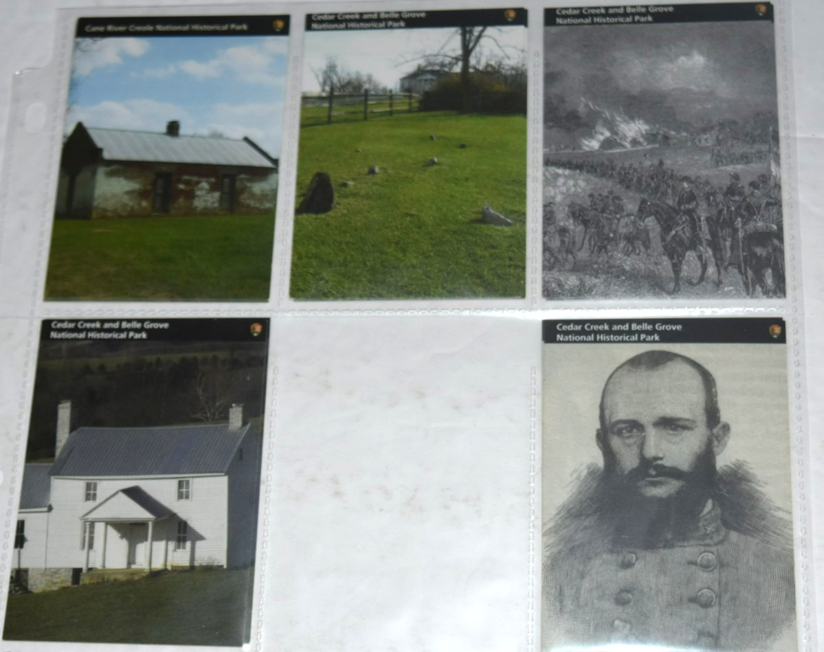 5 NPS CEDAR CREEK & BELLE GROVE NTL HISTORIC SITE, “Gen. Ramseur” NPS CARDS, New