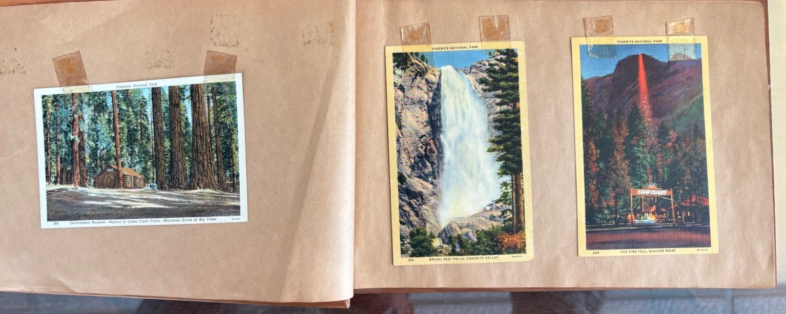 “My Western Trip” National Park 1940 Travel Journal with Postcards & Photos