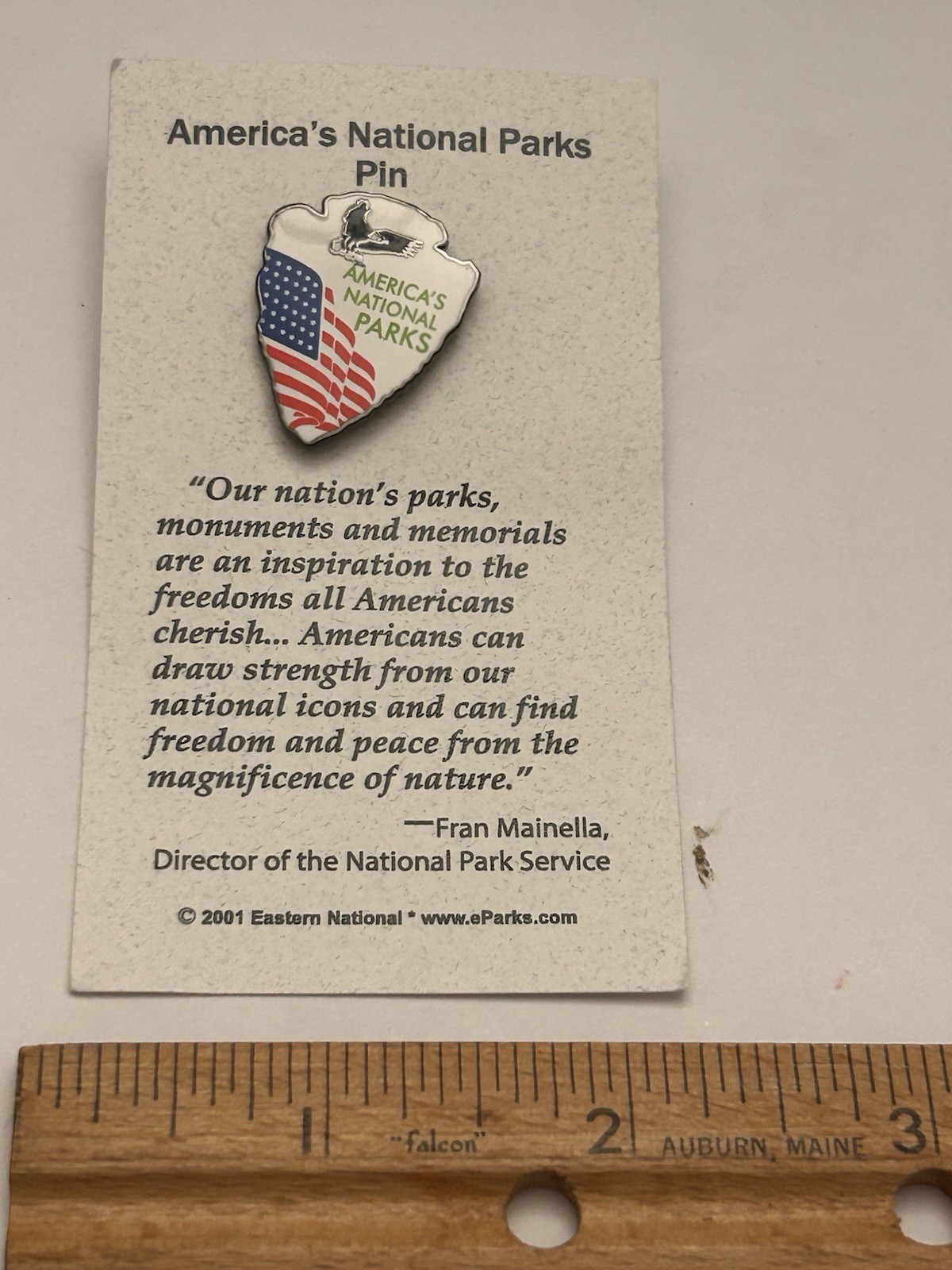 America’s National Parks Arrowhead US Flag Eagle Souvenir Lapel Pin
