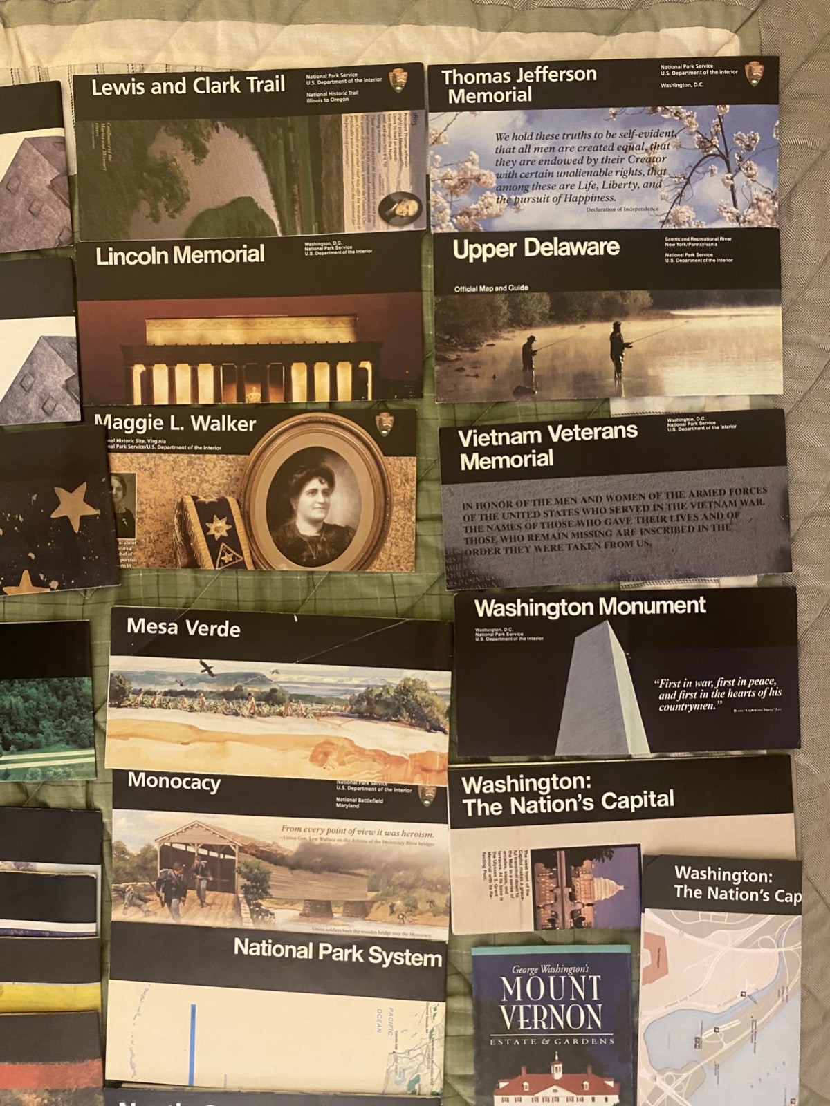 National Park Service Unigrid Brochures Lot of 45 (34 unique) w/ Bonus material