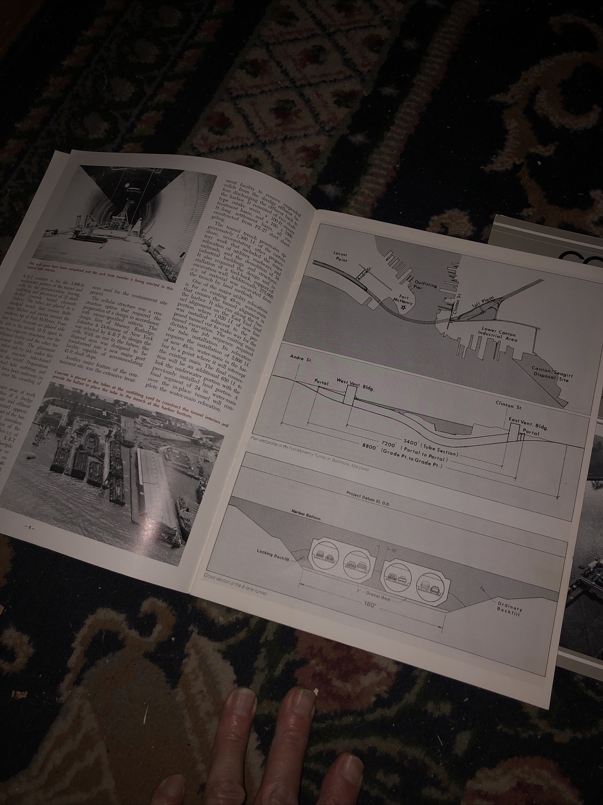 Construction Of I-95 – Fort McHenry Tunnel Brochure + Beneath Balto. Harbor