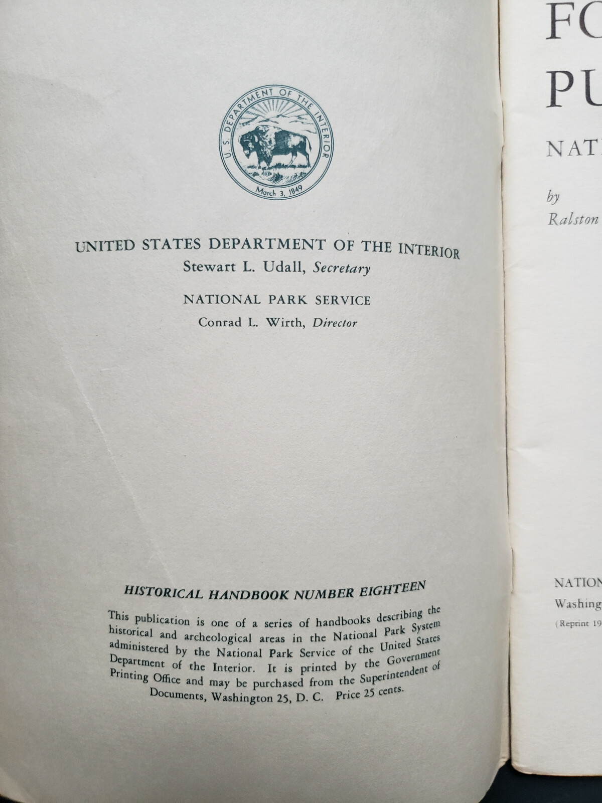 1954 Fort Pulaski Tourist Booklet National Park Service Historical Hndbk No. 18
