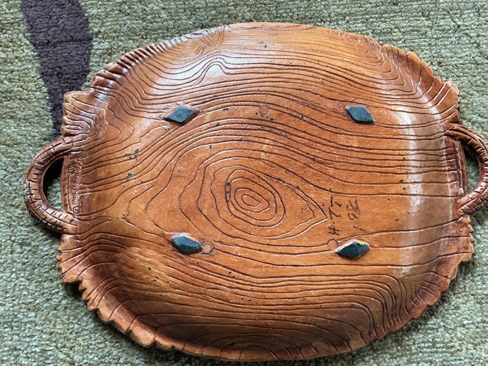 (8) Vintage Faux Wood Souvenir And Other Trays – TACO, Burwood, Silberne, Arrow