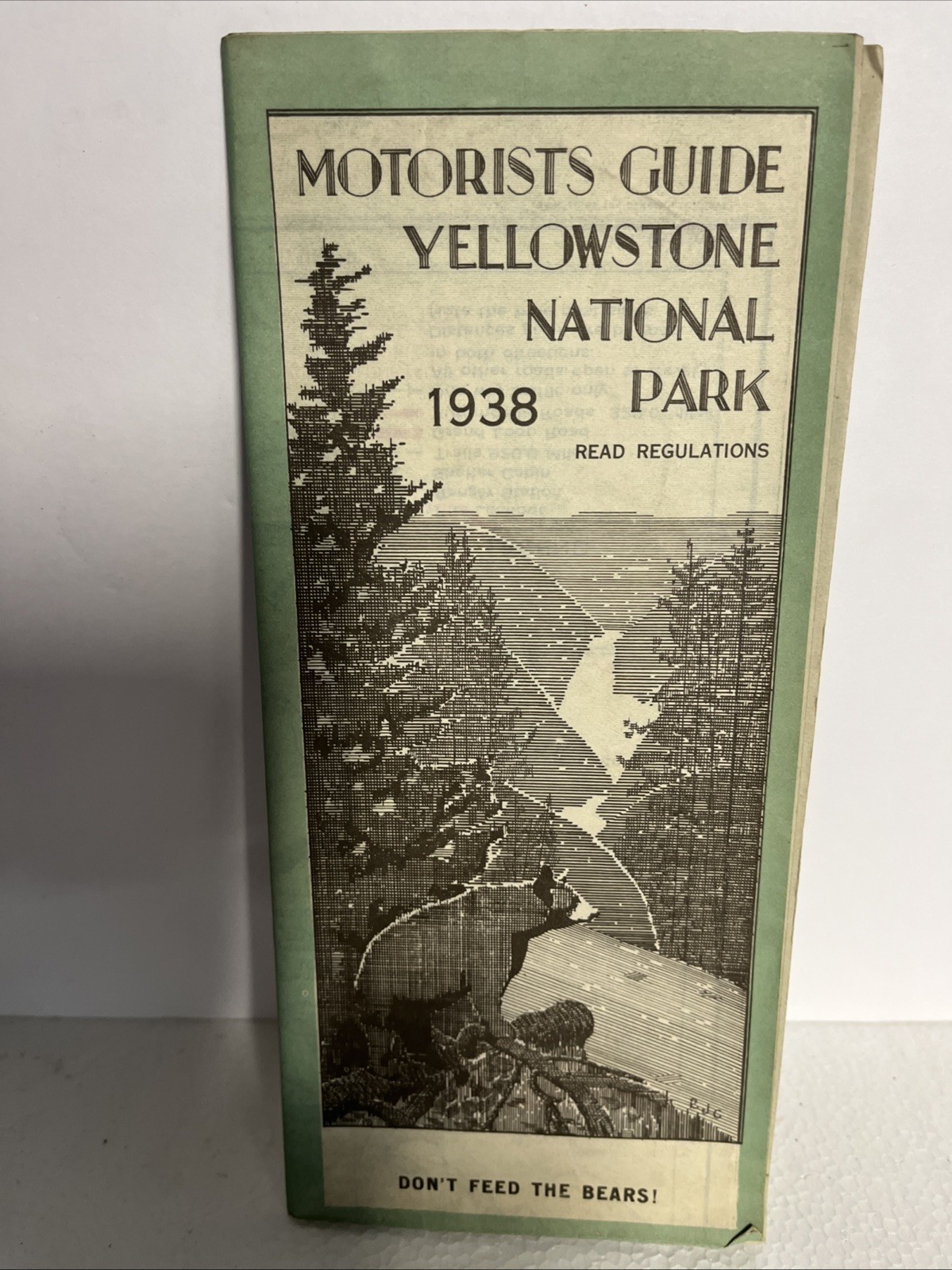 1938 Motorist Guide Yellowstone National Park