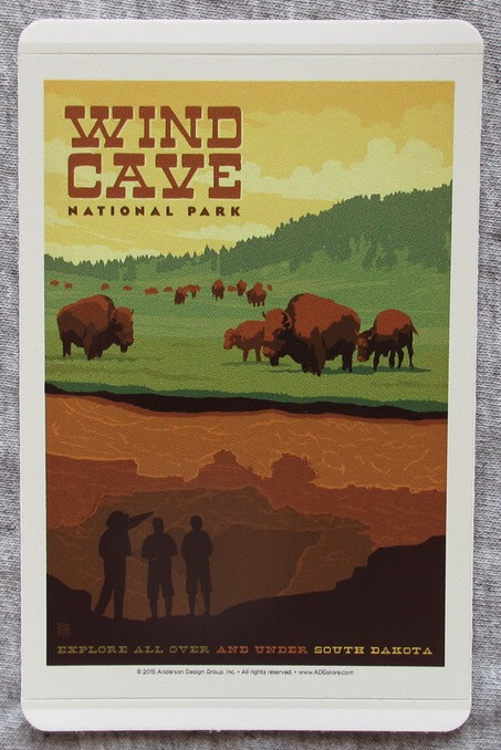 Wind Cave National Park Rectangular Vinyl Sticker New