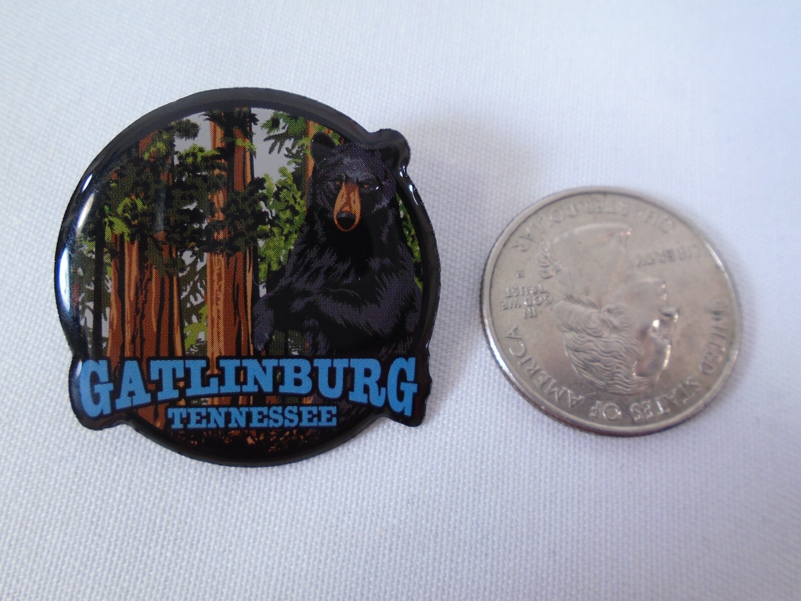 Gatlinburg TN. Black Bear Great Smoky Mountains Forest Lapel Pin