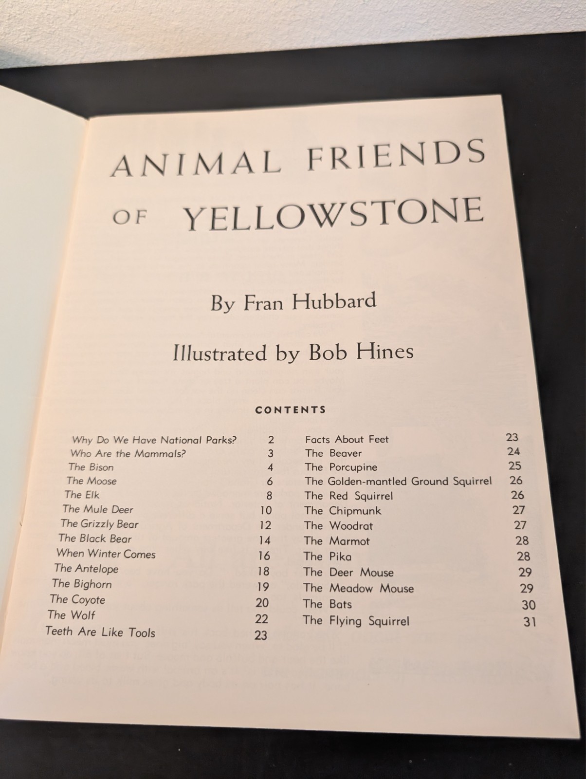 Vtg Animal Friends of Yellowstone Publication Fran Hubard Bob Hines 1971 -Nice