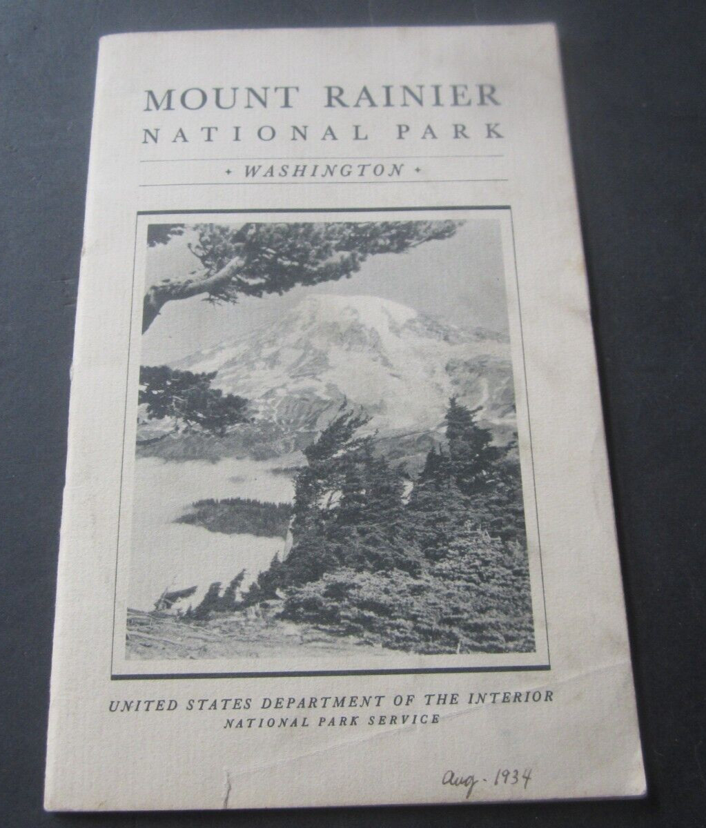 1934 – MOUNT RAINIER NATIONAL PARK – Washington – National Park Service BOOK
