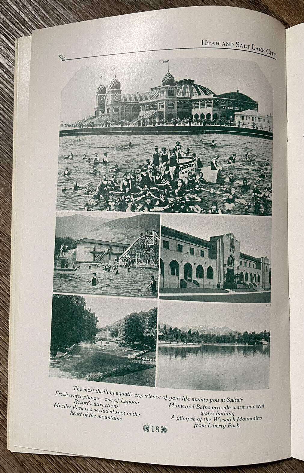 Antique 1930 Utah Salt Lake City Travel Guide Book M