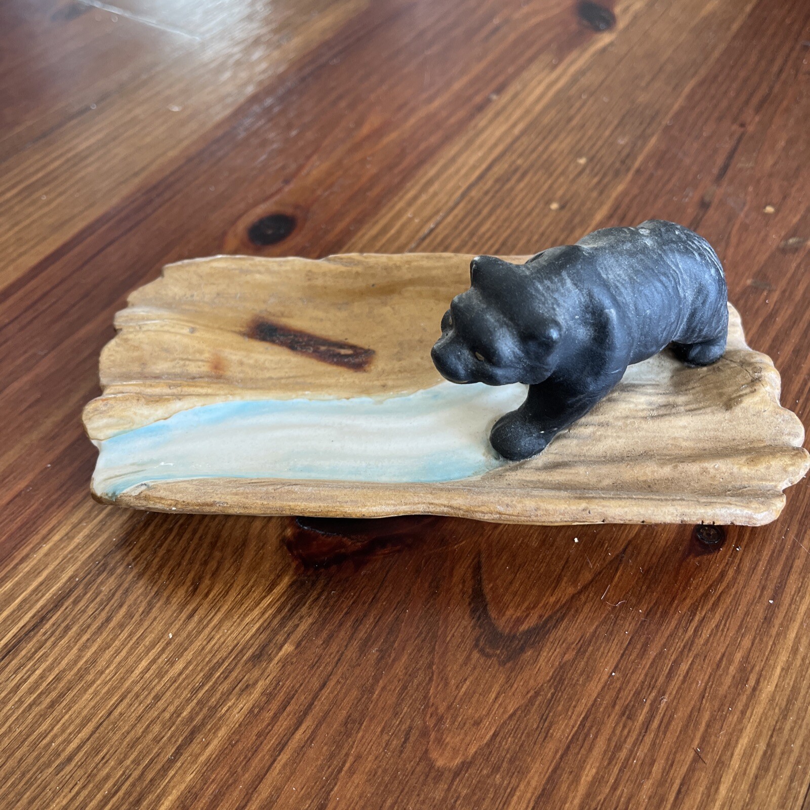 VINTAGE 6 1/2” WALKING BEAR TRINKET DISH / ASHTRAY Made in Japan