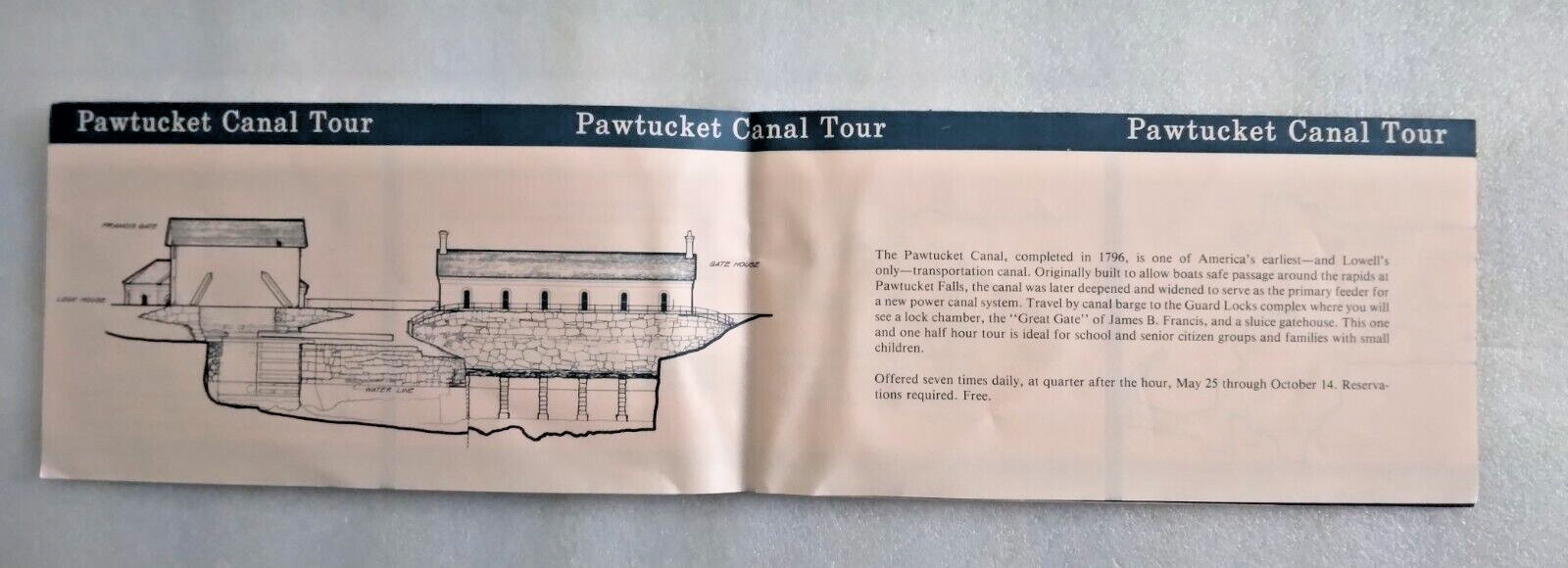 1985 LOWELL NHP – Massachusetts National Historic Park Brochure