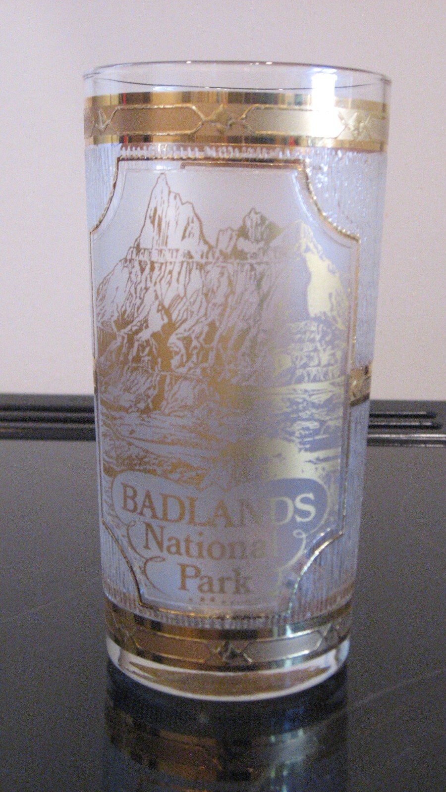 Vintage Culver Badlands National Park Drinking Glass MCM 22K NWT