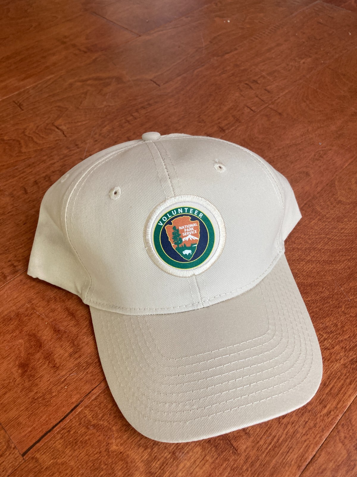 Yosemite National Park Service Volunteer Patch Hat Khaki Arrowhead Logo Cap
