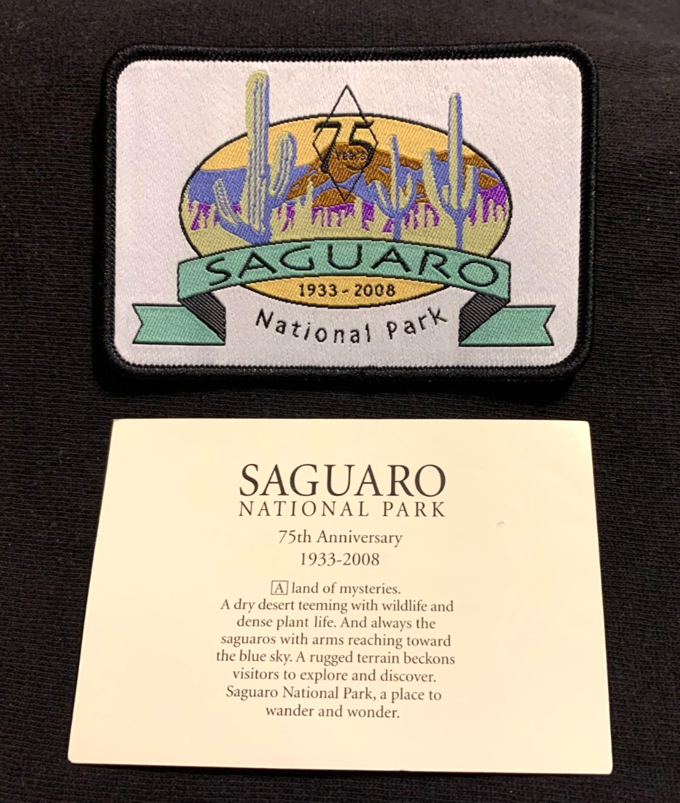 SAGUARO NATIONAL PARK 75 YEARS 1933-2008 Embroidered IRON-ON Patch