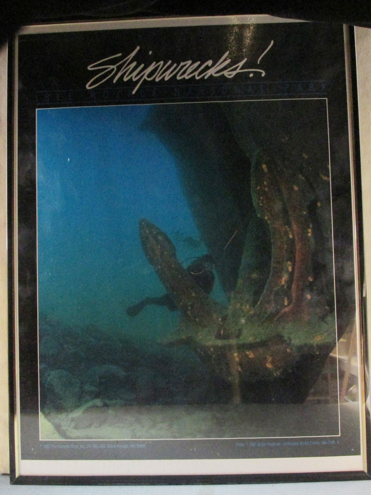 Isle Royale National Park Framed Poster & Coffee Cup Mug Lot 2 Minnesota MN 1987