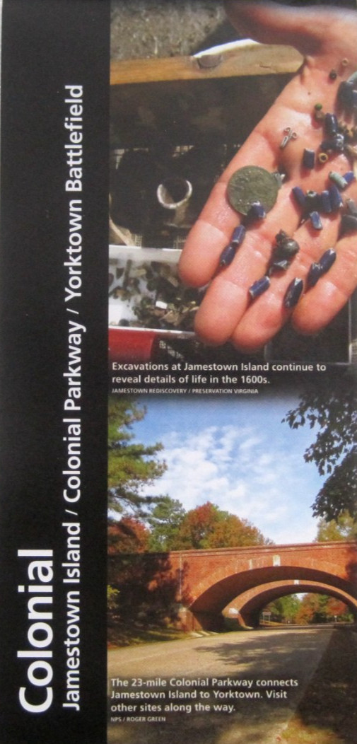 Colonial National Historical Park National Park Service Unigrid Brochure Map