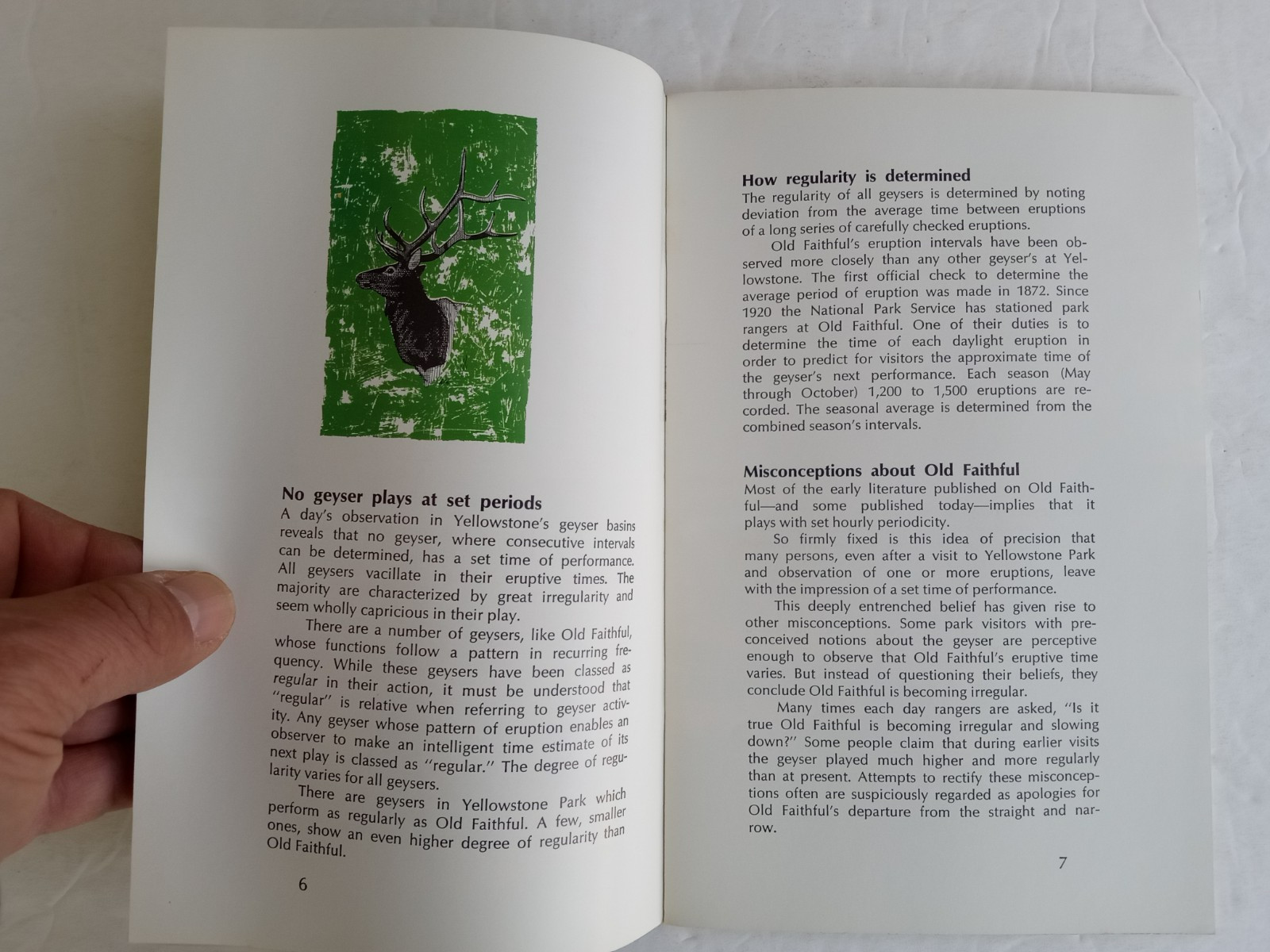 The STORY OF OLD FAITHFUL by George D. Marler 1969 Illustrated Booklet 50 pages