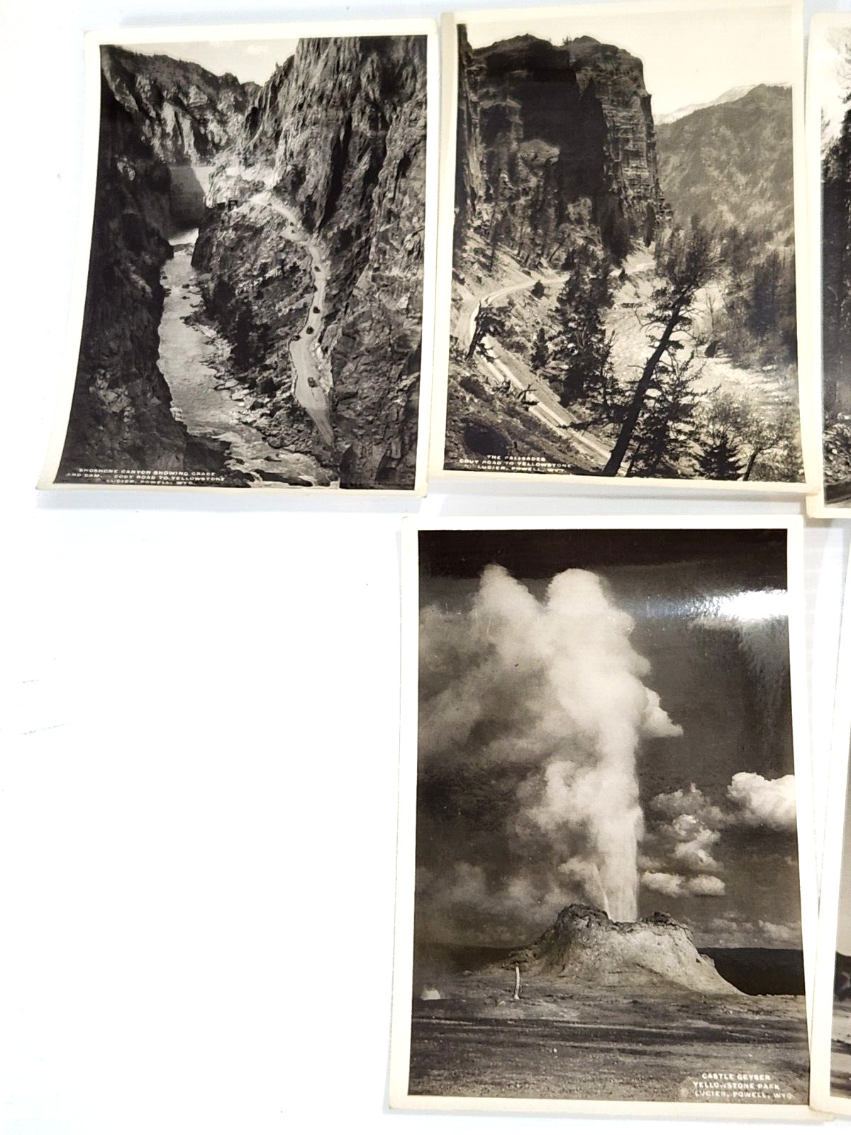 Lot of 28 Vintage Souvenir Yellowstone Park Black and White Photos 4″x6″