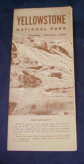 Vintage Yellowstone National Park Wyoming Montana Idaho Pamphlet 1957